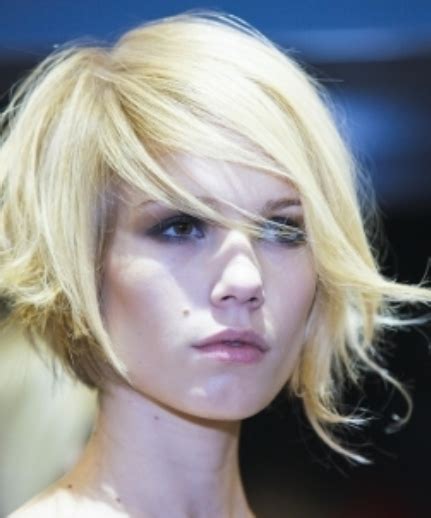 Wavy Asymmetrical Bob Blonde