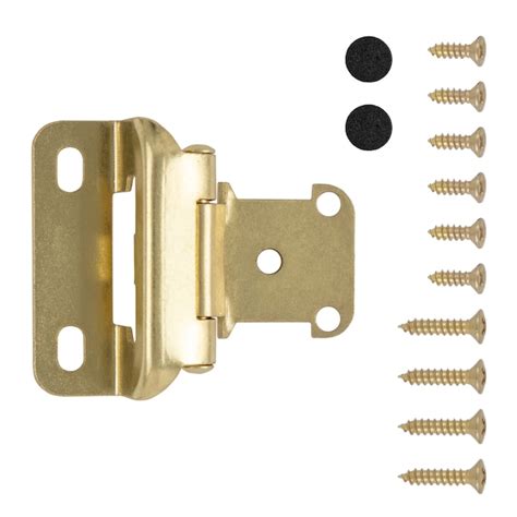 Hickory Hardware 170 Degree 12 In Overlay Semi Wrap Semi Concealed Polished Brass Cabinet Hinge