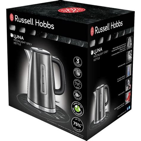 Russell Hobbs Luna Kw Quiet Boil Electric Kettle Grey Russell