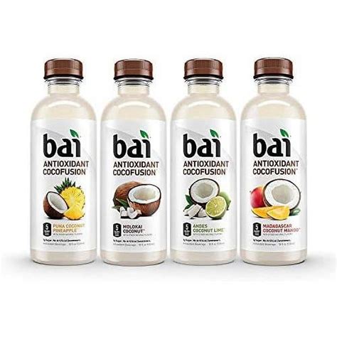 Bai Cocofusions Antioxidant Infusion Coconut Drink Variety Pack Bottled