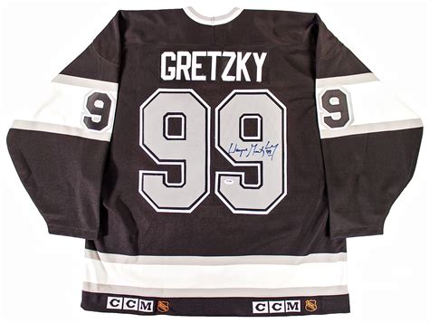 Wayne Gretzky Autographed Los Angeles Kings Authentic Black Jersey Psa Da Card World