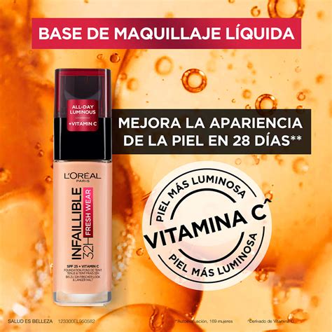 Base De Maquillaje Líquida Loréal Infallible 32h Fresh Wear 125 Rose