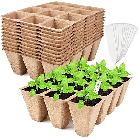 Buy Mrtreup Pack Peat Pots Seed Starter Tray Cells Seed Starter