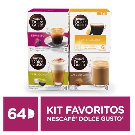 Kit De Caf S E Lattes Favoritos Nescaf Dolce Gusto Capsulas Em