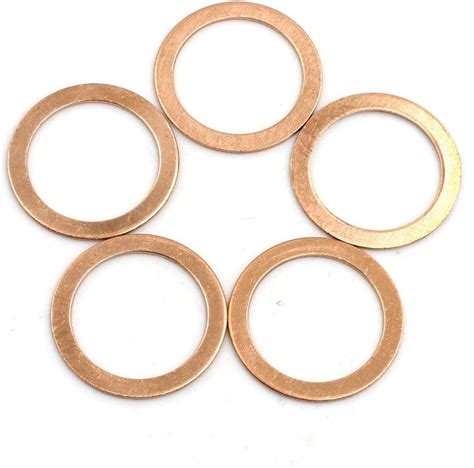 Amazon X AUTOHAUX 5 Pcs 26mm Inner Diameter Copper Washers Flat