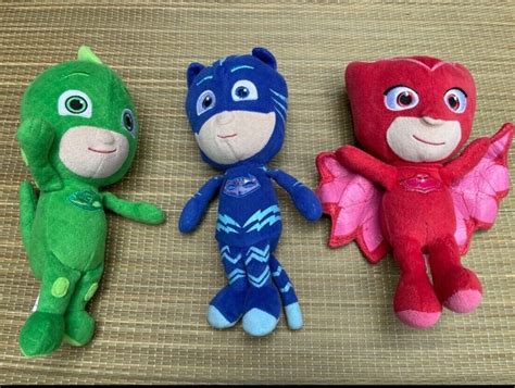 PJ Masks Catboy Gekko Owlette Superhero Disney Jr Plush Stuffed 3 Lot Set Soft | #4563494116