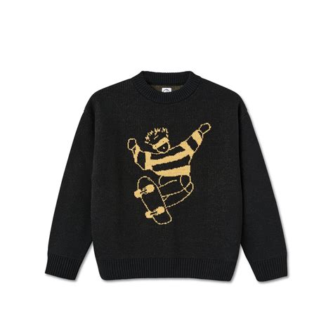 Polar Skate Dude Knit Sweater 黑 熱銷推薦 9ce Skateshop