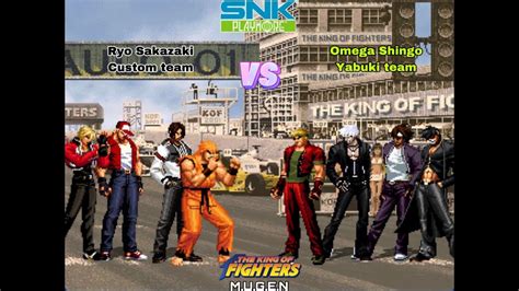 KOF MUGEN Ryo Sakazaki Custom Team VS Omega Shingo Yabuki Team YouTube