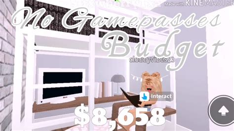 ROBLOX Bloxburg No Gamepasses Budget Home 8k StrxwberryTxa YouTube