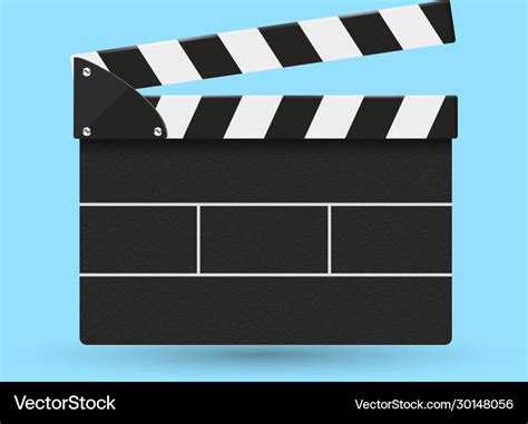 Movie cracker front view isolated on blue Vector Image