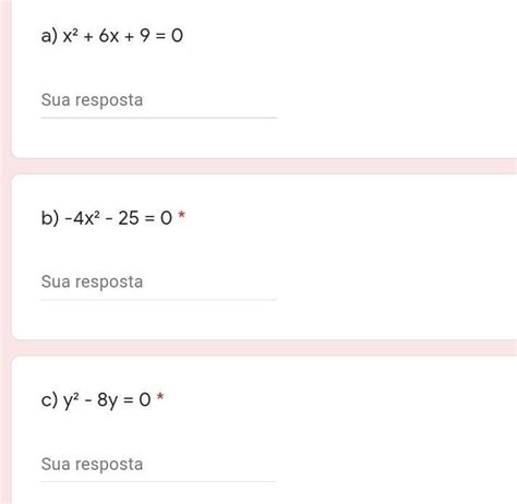 Identifique Nas Equações Do 2º Grau Abaixo Os Coeficientes Numéricos A