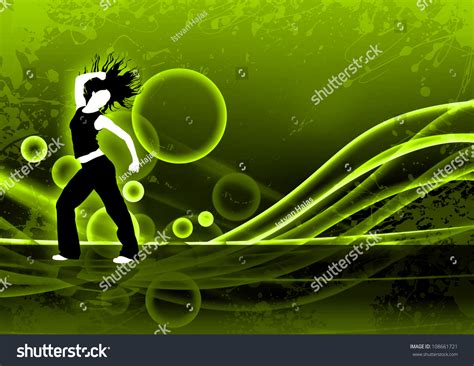 Abstract Color Zumba Fitness Dance Background With Space Stock Photo