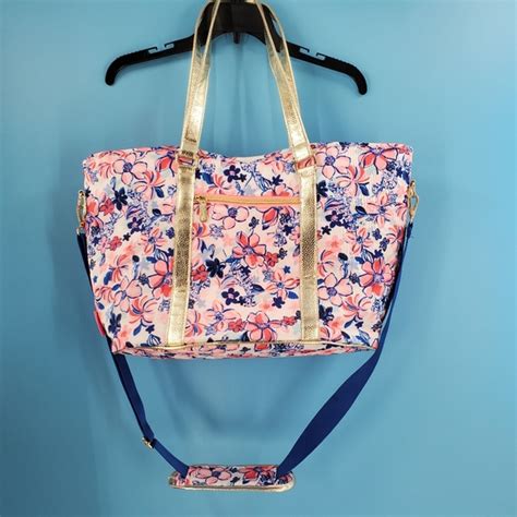 Lilly Pulitzer Bags Lilly Pulitzer Blue And Pink Floral Tote Bag