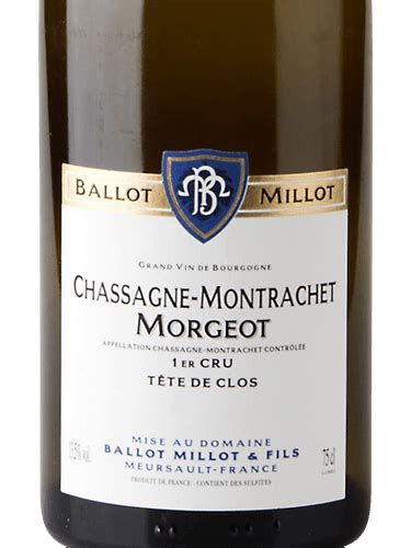 Ballot Millot Tête du Clos Chassagne Montrachet 1er Cru Morgeot