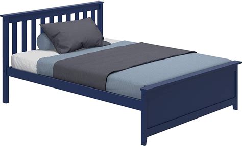 Max & Lily Full Size Platform Bed Solid Wood Grey