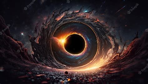 Premium Photo Stunning Realistic Wallpaper Of A Black Hole Deep Space