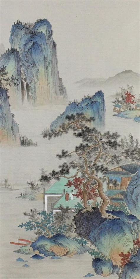 Original Antique Taste Chinese Shan Shui Painting Hand Painted Extra