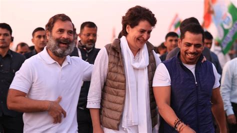 Priyanka Gandhi Along With Her Husband And Son Joins Bharat Jodo Yatra For 1st Time In Mp