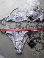 ZAFUL Newspaper Print Underwire Bikini Set In WHITE ZAFUL 2024