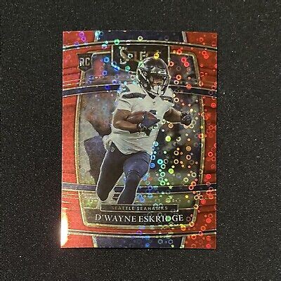 Panini Select D Wayne Eskridge Concourse Red Disco Prizm Rookie Rc