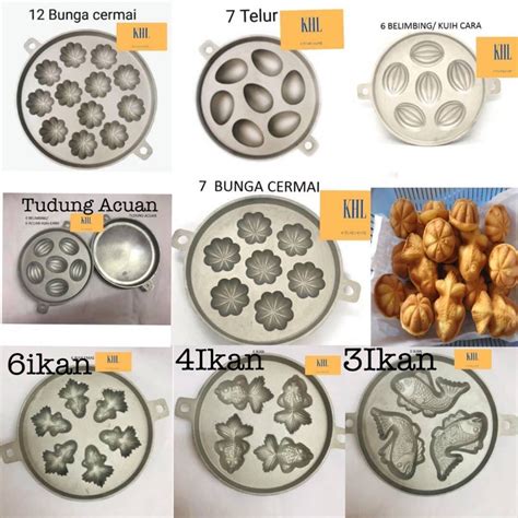 Acuan Bahulu TEBAL Aluminium Mould Bahulu KUIH CARA Acuan Kuih