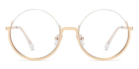 Lucien Round Gold Glasses For Women Lensmart