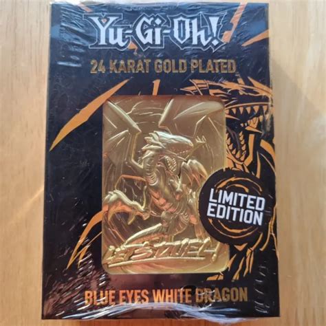 Yu Gi Oh Limited Edition K Gold Plated Collectible Blue Eyes