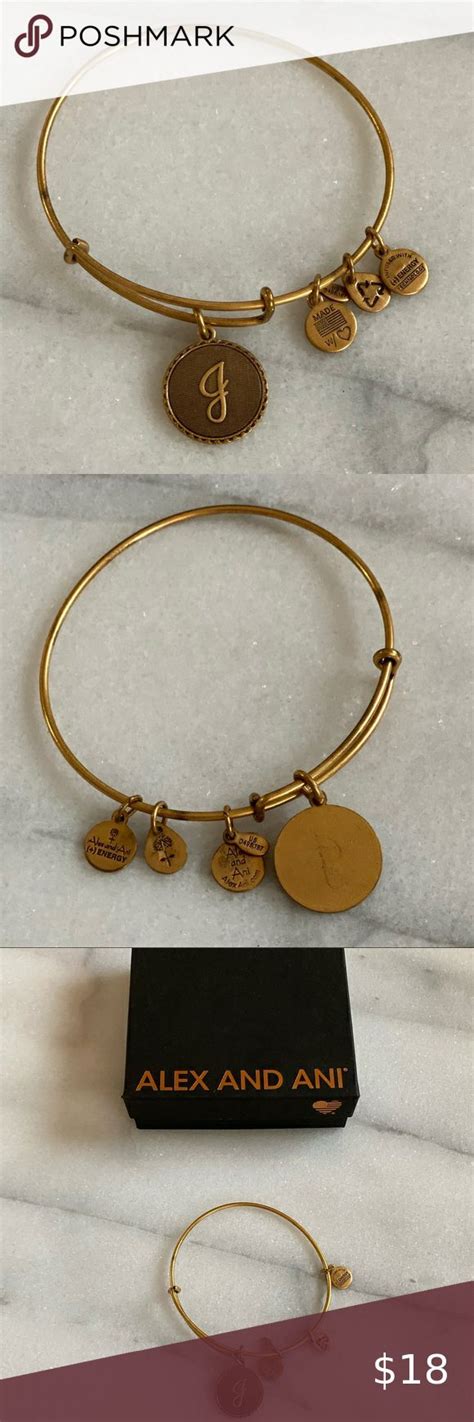 Alex And Ani Gold J Initial Bangle Initial Bangle Alex And Ani