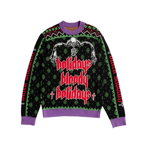 Holidays Bloody Holiday Knit Sweater Black Sabbath Uk