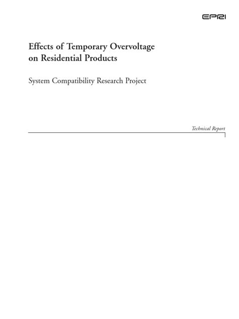 Effects of Overvoltage On Residential Products | PDF | Transformer ...