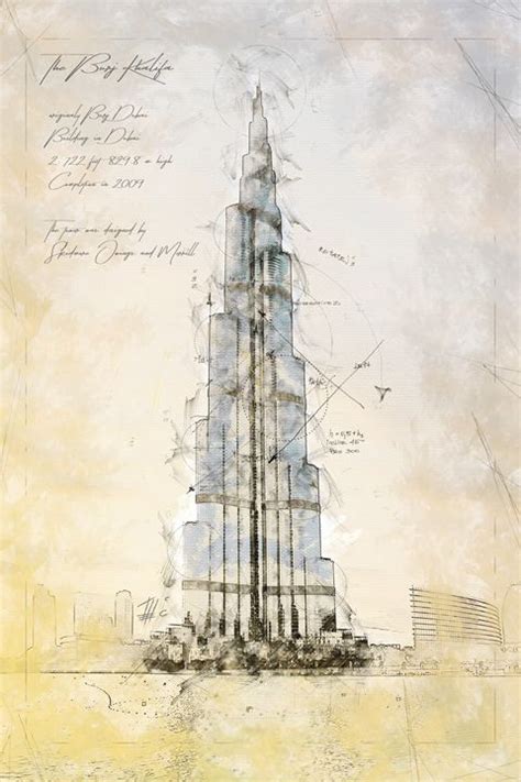 Burj Khalifa Dubai Theodor Decker Drawings And Illustration