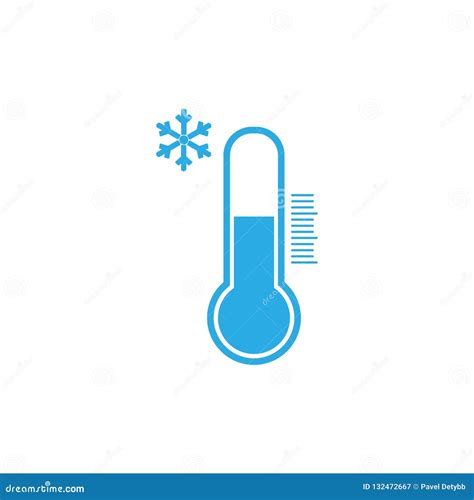 Ic Ne De Thermom Tre Illustration De Vecteur Temps Froid Conception