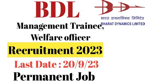 BDL Management Trainee Recruitment 2023 BDL Management Trainee