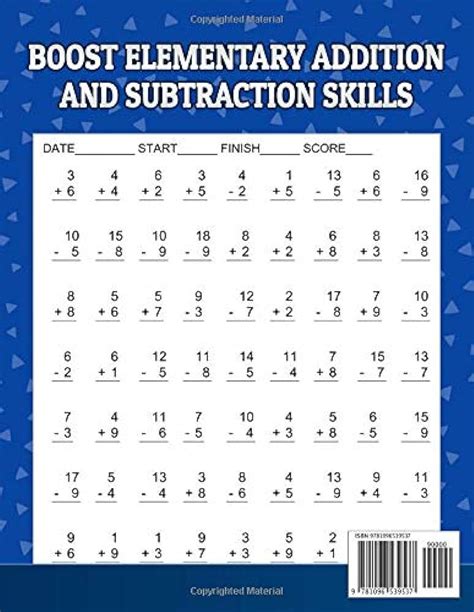 Subtraction Speed Drill 0 9 Kindergarten 1st Grade Math Worksheets