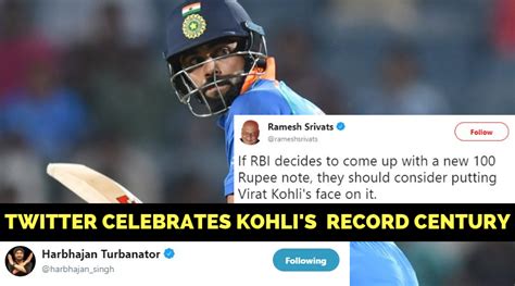 Twitter Reactions On Virat Kohli S Th Odi Century The Sportsrush