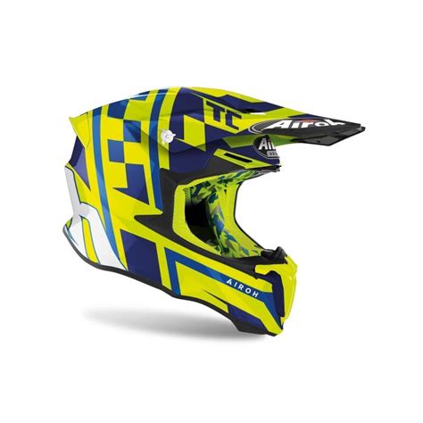 Airoh Motocross Helm Twist 2 0 Tc21 gelb glänzend