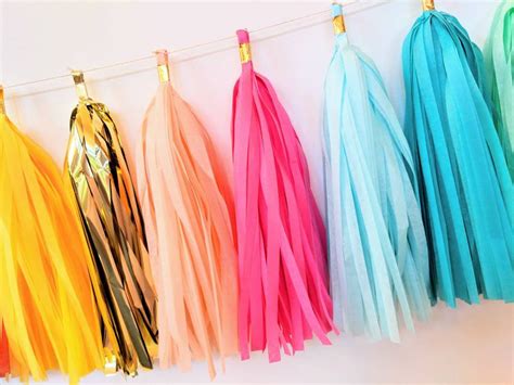 Rainbow Tassel Garland Rainbow Banner Home Office Decor Etsy