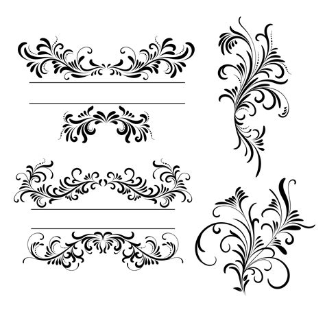 Decorative Ornaments Svg Vine Svg Swirls Svg Clipart Cut Files