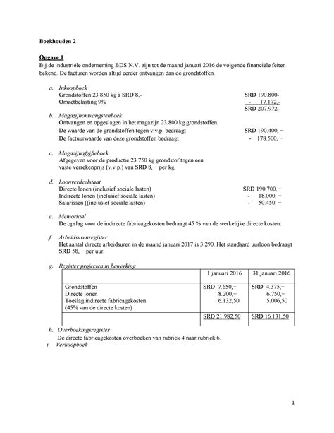 Proef Oefen Tentamen 30 Mei 2017 Vragen En Antwoorden Boekhouden 2