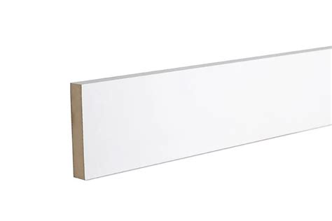 Primed White Mdf Square Edge Skirting Board L24m W94mm T18mm