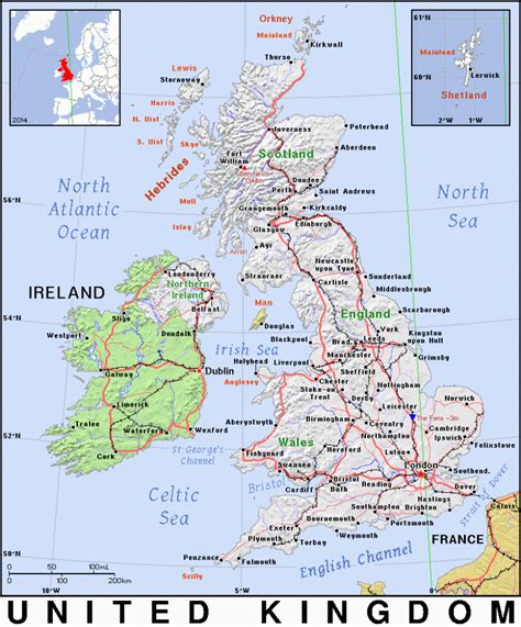 Free Printable Map Of Uk And Ireland - Printable Maps