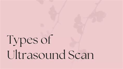 Types Of Ultrasound Scan Pdf