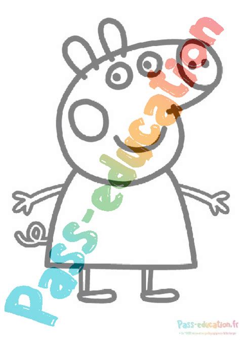 Coloriage gratuit Pepa pigg PDF à imprimer