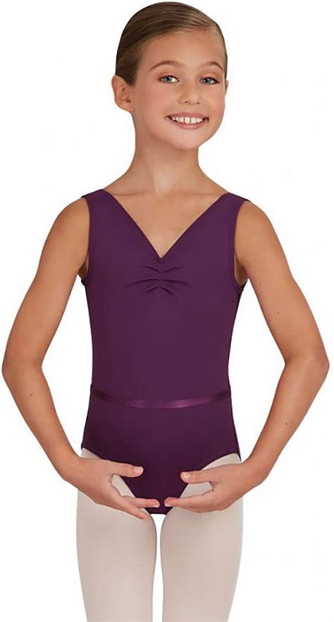 Capezio Girls Tactel Collection V Neck Pinch Front Leotard