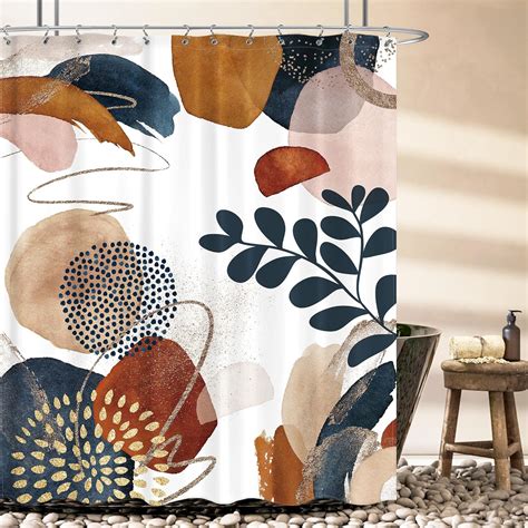 Lightinhome Boho Mid Century Shower Curtain 60wx72h Inches