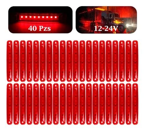 40 Luces Led Rojas Para Posición Delantera Y Trasera 12 V Meses sin