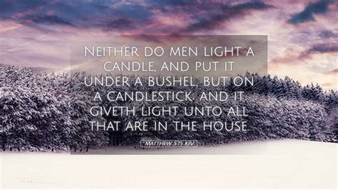 Matthew 5 15 KJV Desktop Wallpaper Neither Do Men Light A Candle And