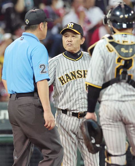 【阪神】岡田彰布監督が山本貴球審に抗議、6回の二塁フォースプレーに関することか スポーツ報知