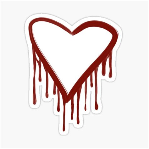 "Cartoon Bleeding Heart" Sticker by MsSpooky | Redbubble