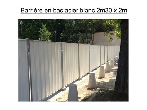 Cloture De Chantier Opaque Bac Acier M De Haut Id Acier